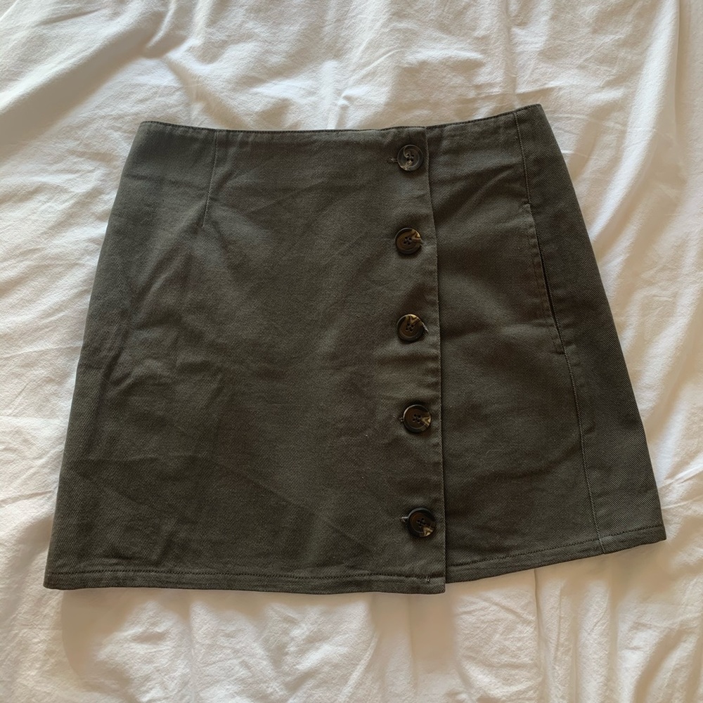 Navy green skirt